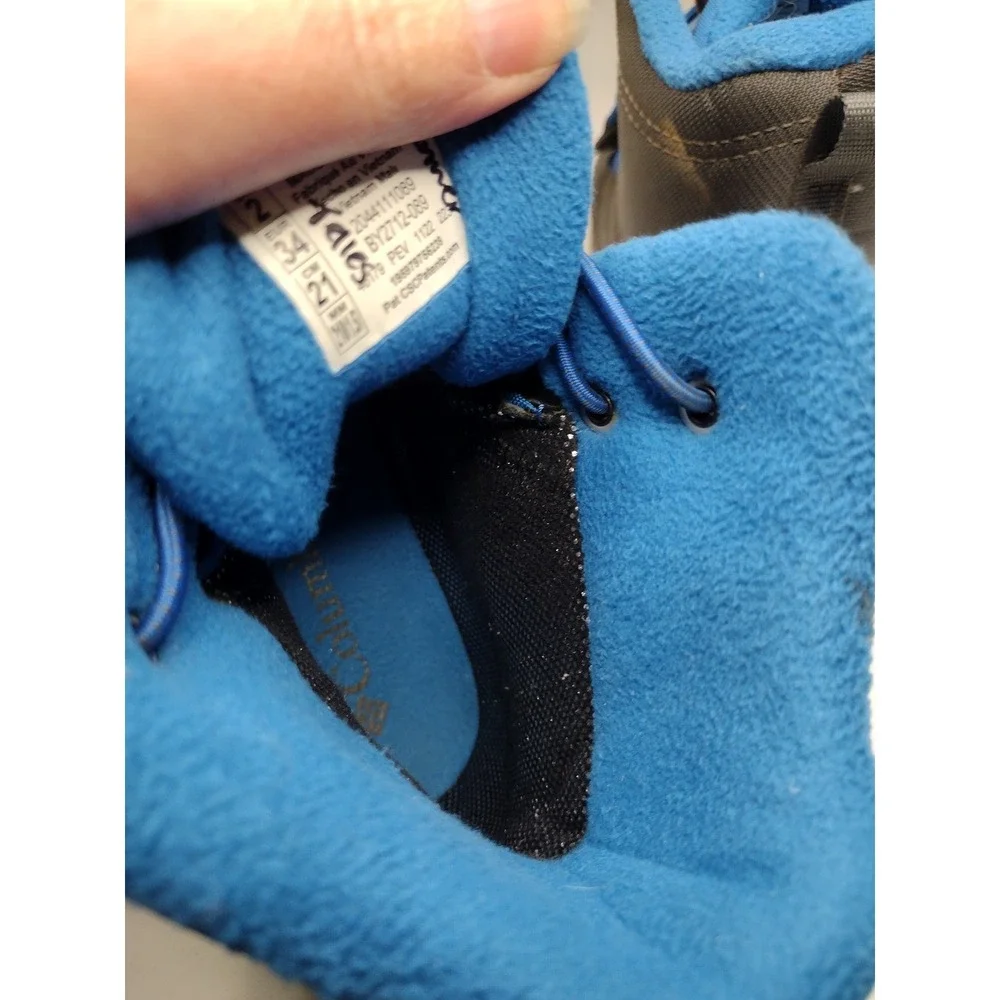 Columbia Kids Waterproof Winter Snow Boots Blue‎ Gray Size 3 Youth